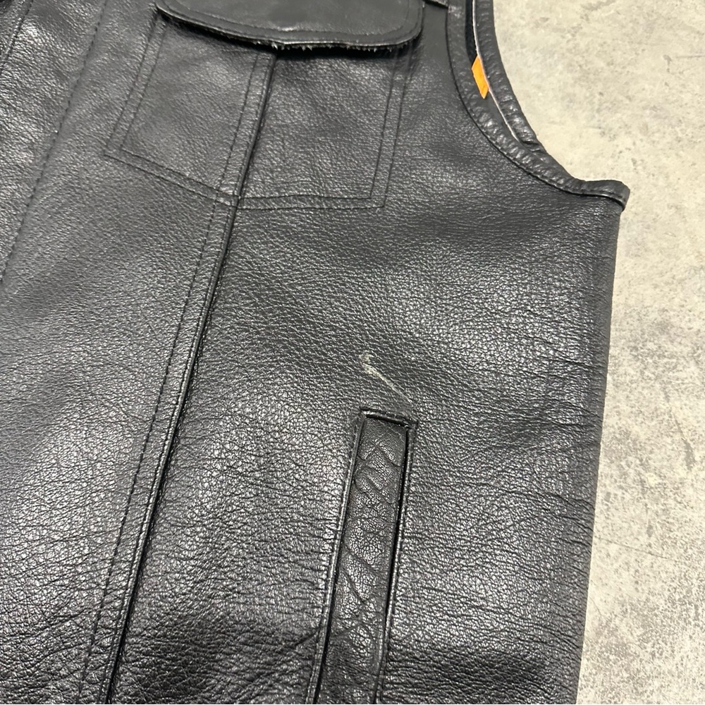 Milwaukee Leathers Mens Conceal Leather Biker Vest - Picture 3 of 8